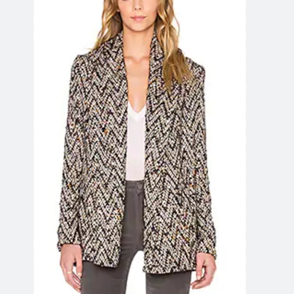 Otis & Maclain Woven Wool Blend Native Zig Zag Jacket Coat size 2 - Picture 2 of 11